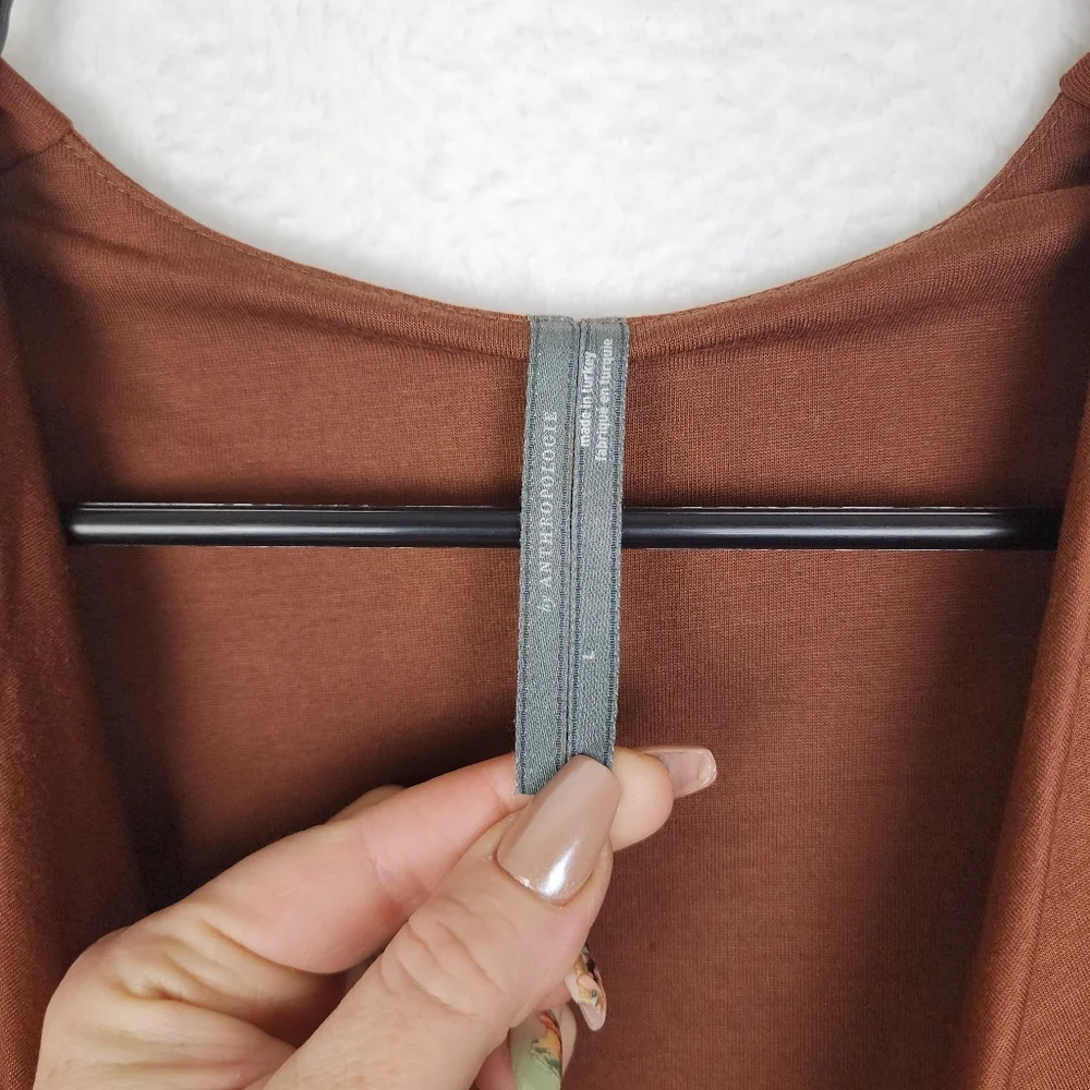 ANTHROPOLOGIE Draped Cowl Neck Sleeveless Top L - Picture 3 of 3